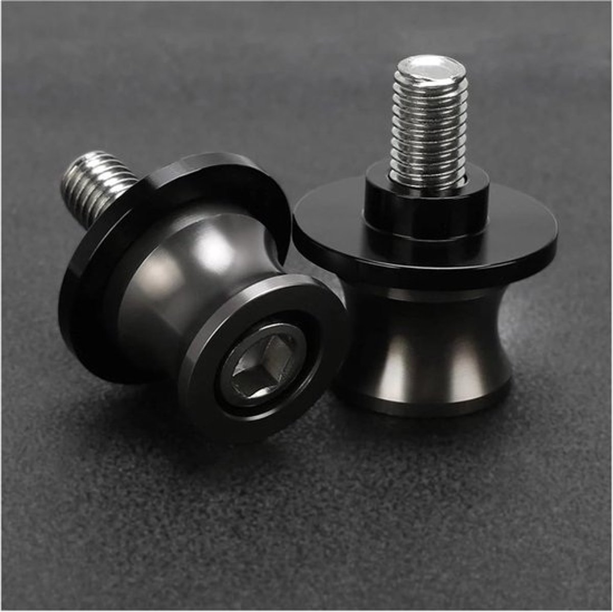 Achterbrug Spoelen - Motorfiets Bobbins - Motor Standaard - M8 Schroefdraad - 500 g - Grijs