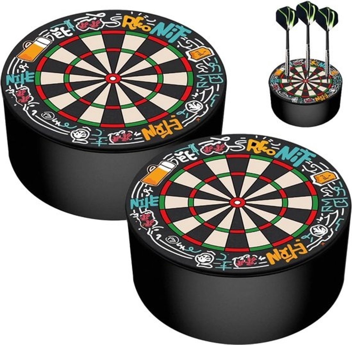 Stijlvolle Dartpijlhouder voor Soft- en Stalen Darts - 2 Mini-Houders, Ruimtebesparende Dartaccessoires voor Thuis en Club