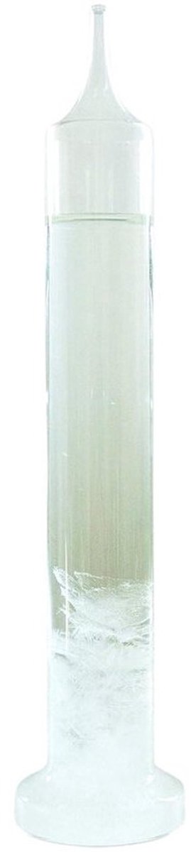 Stormglas Barometer - Weerglas Cilinder - Weersvoorspelling Thuis - Antieke Reproductie - 24 cm Hoog - Transparant Glas