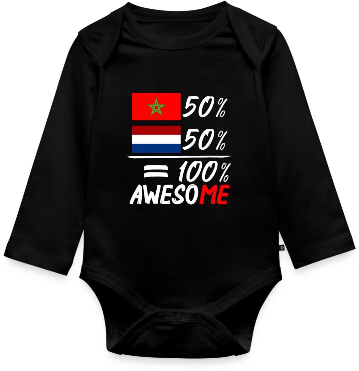 Half Nederlander/Half Marokkaan Baby Rompertje Met Lange Mouwen