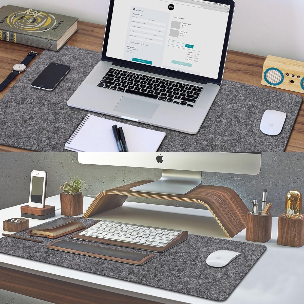 Antislip Bureauonderlegger Van Vilt - Glad Oppervlak Krasbestendig - 100x40 cm 3 mm Dik - Flexibel Draagbaar - Voor Laptop Toetsenbord En Muis - Donkergrijs — cadeau in Wonen & Interieur - foto 7