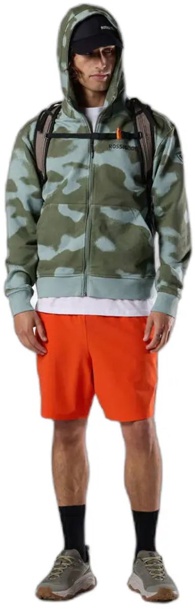 Hooded sweatshirt met rits Rossignol Logo Fzh Groen