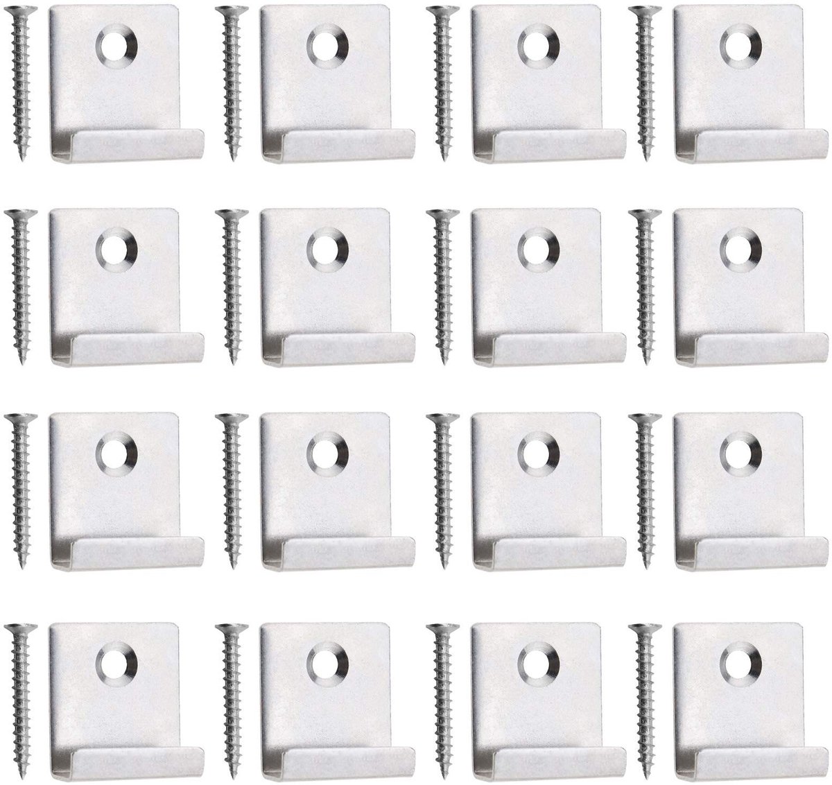 Dailygoods- Terrasplanken Bevestigingsset - 50 Stuks Dekclips - Roestvrij Staal - Zelftappende Schroeven - Corrosiebestendig - Eenvoudig te gebruiken - Dekclip