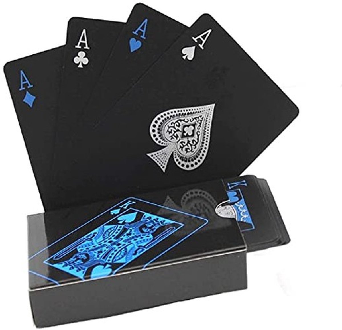 Dailygoods- Speelkaarten 54 Vellen - Professioneel Kaartendek - Waterdichte Kunststof - Magic Pokerkaarten - Ideaal voor Familiefeesten - Afmetingen 6,3 x 8,9 cm - Kaartspel