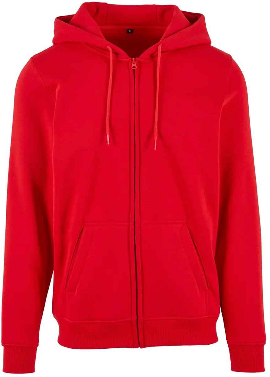 Build your Brand Heavy Zip Hoody BY012 CITY Rood