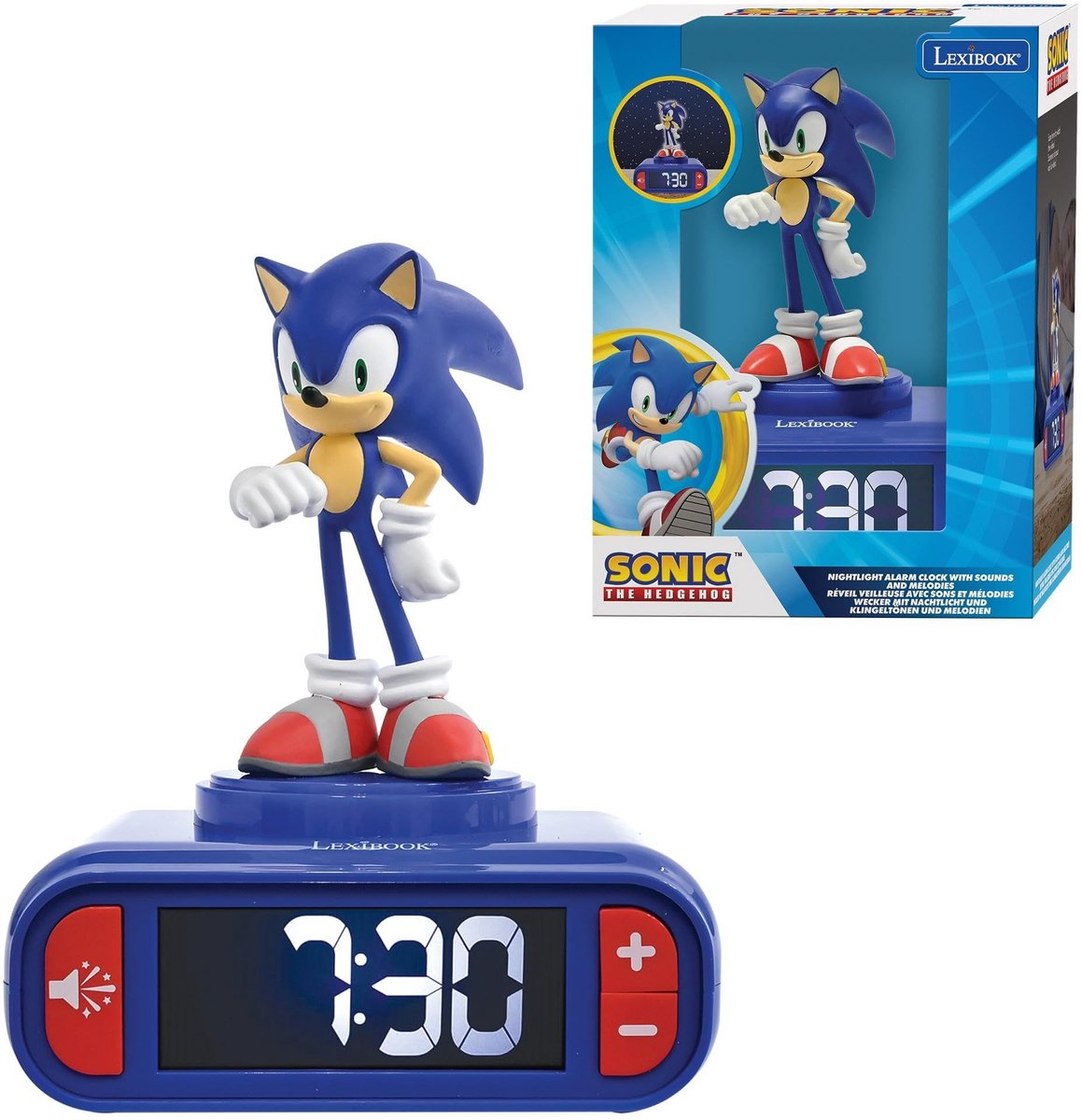 Digitale Wekker met Sonic Nachtlampje - Tafelmodel