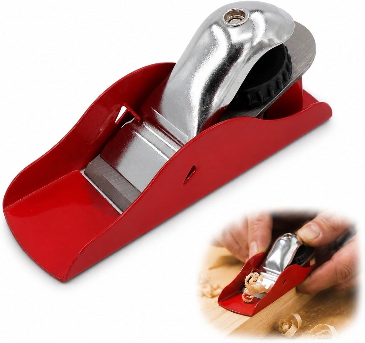 Kantenschaaf mini 44 x 80 mm - Draagbare houtschaaf van koolstofstaal voor precisie houtbewerking en afwerking
