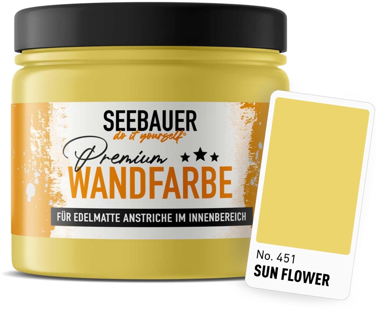 Wandverf Geel 300ml - Hoogdekkend en Wasbaar