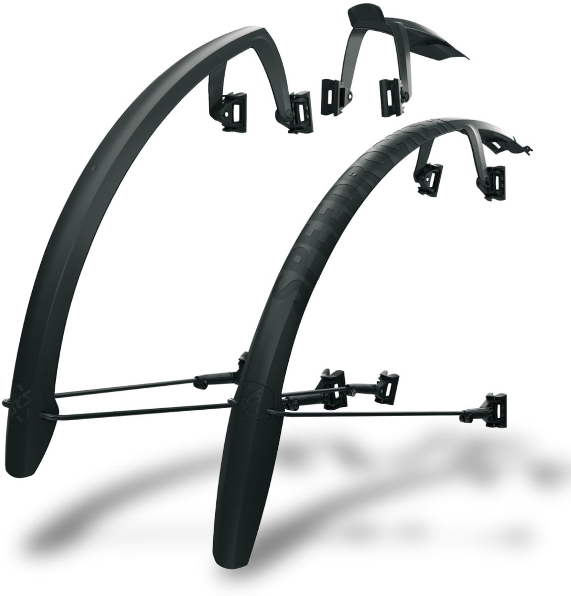 Mudguard Set met Telescopische Extension - Zwart
