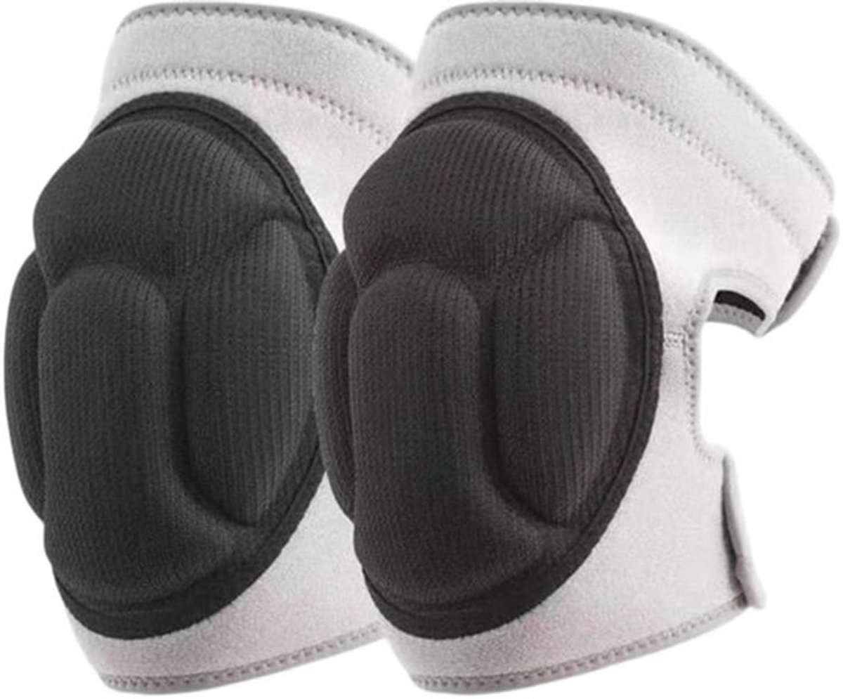 1 paar - Kniebrace - Spons kniebrace - Sportkniebrace - Schokbestendig - Unisex - Geschikt voor fietsen - Bescherming voor thuis, tuin en bouw - Grijs - 43*20,5 cm - Maat M - Geschikt voor 45-60 kg