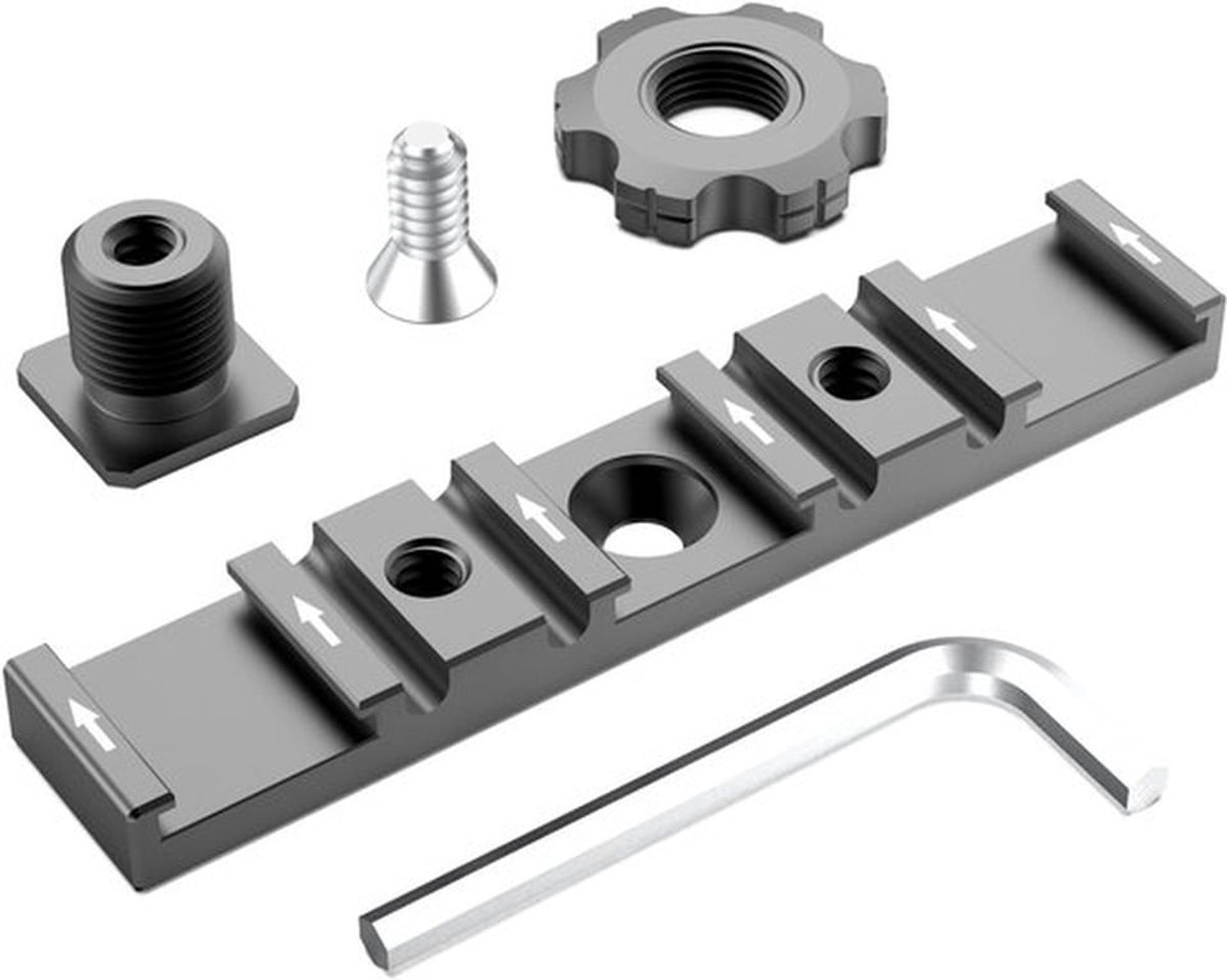 Geschikt voor Aluminium 1/4" schroefdraad drievoudige koude flitsschoen-montageadapter Geschikt voor lichtmonitormicrofoon