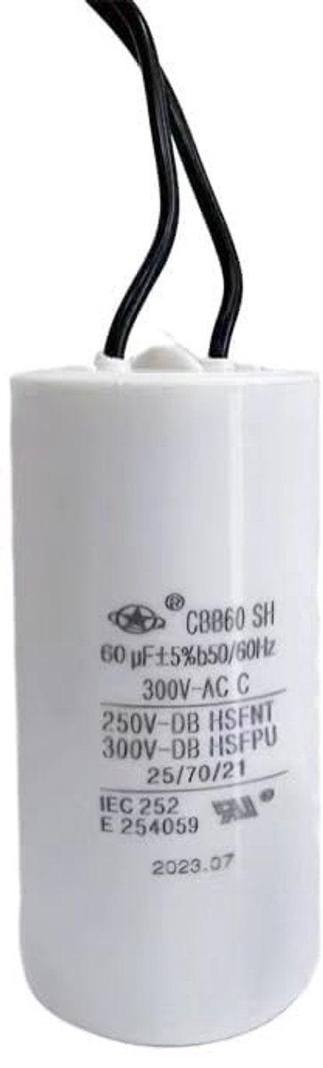 CBB60 Condensator 60uF 300V - Voor AC Motoren