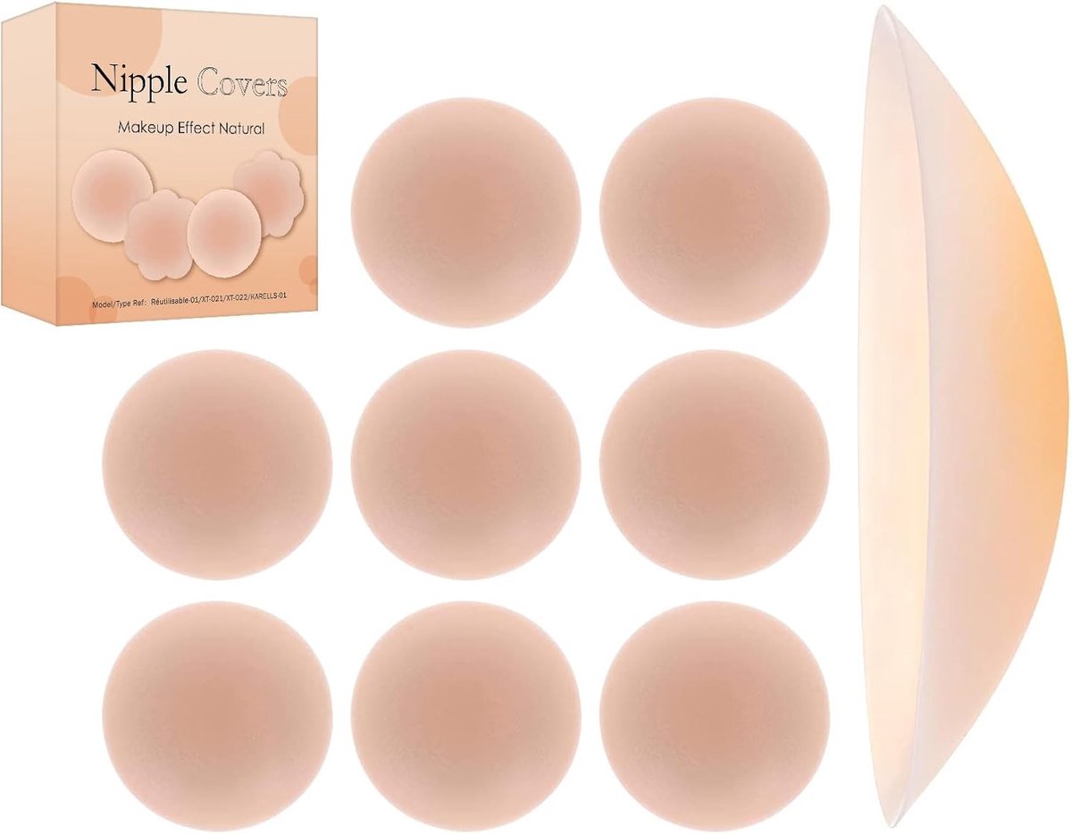 Herbruikbare Silicone Tepel Pads - 4 Paar Roze, Onzichtbare Plak Tepel Covers voor Comfort en Bescherming