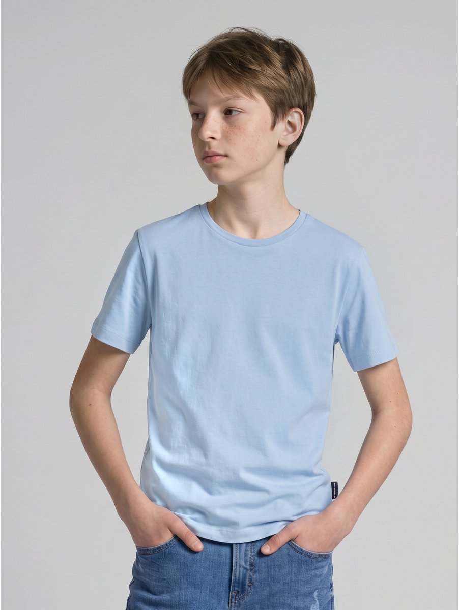 Tom Tailor - Basic T-shirt - Maat 140 - stonington blue