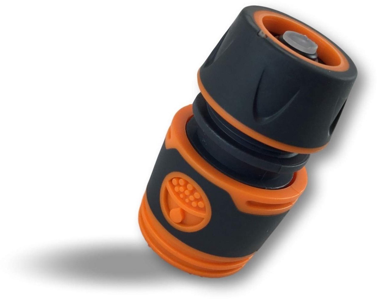 Tuinslangverbinding - 10 Stuks met Waterstop voor Slang Ø 15 mm