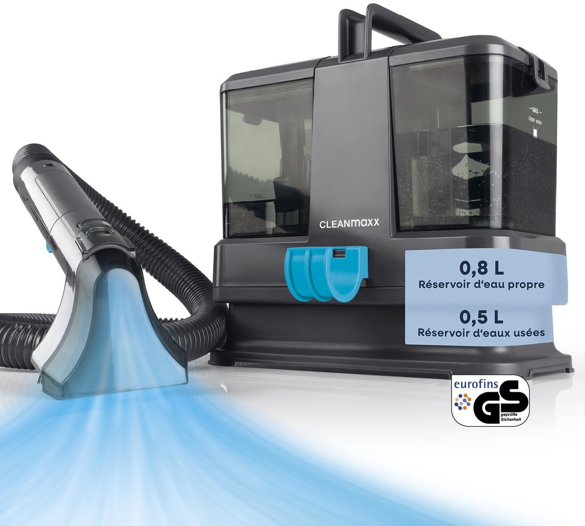 Compact stof- en tapijtreiniger - 3-in-1 met dubbel tanksysteem