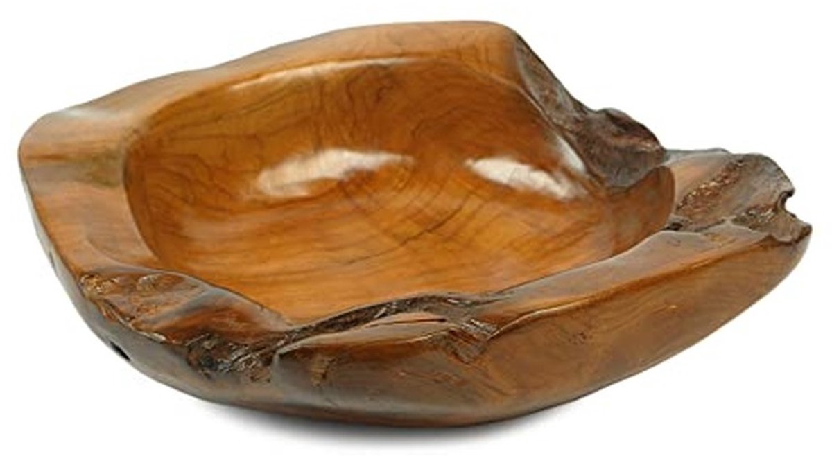 Teak Houten Kom - Decoratief en Uniek - Ø 45 cm