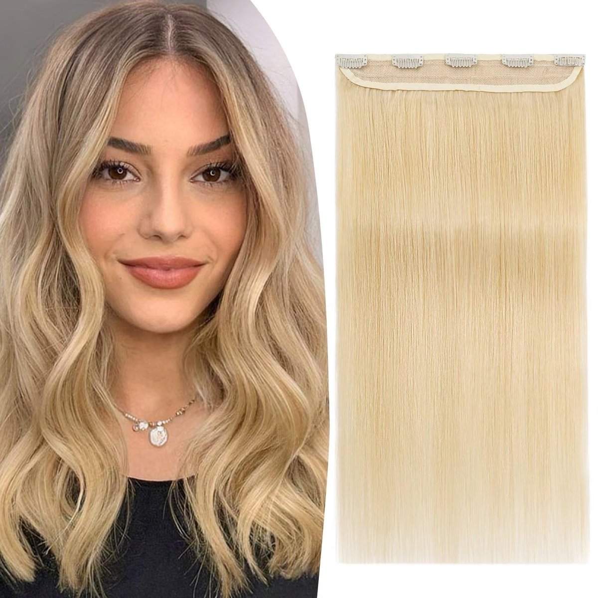 Clip-In Hair Extensions - 18 Inch - 50 g - Blond #613