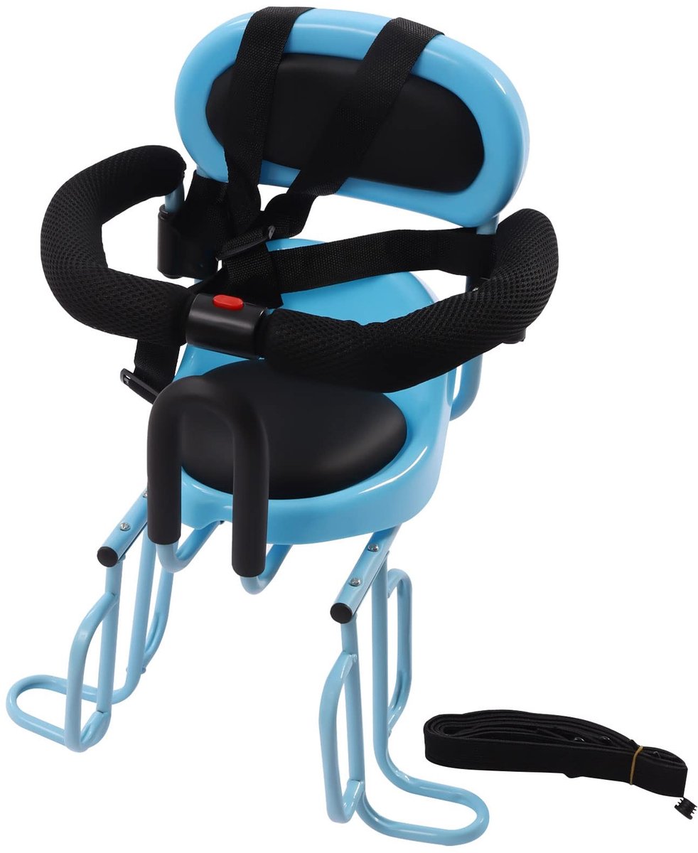 Fietszitje voor kinderen - Met U-vormige leuning - Blauw