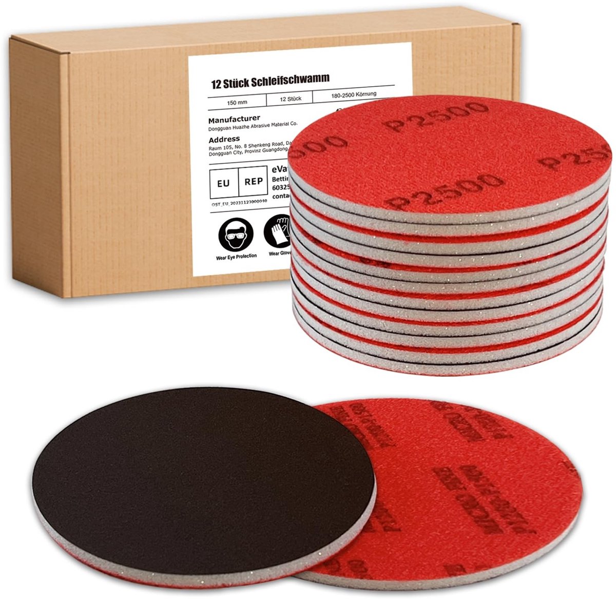 Schuurblok 2000 Grit - 150 mm Soft Foam - 12 Stuks
