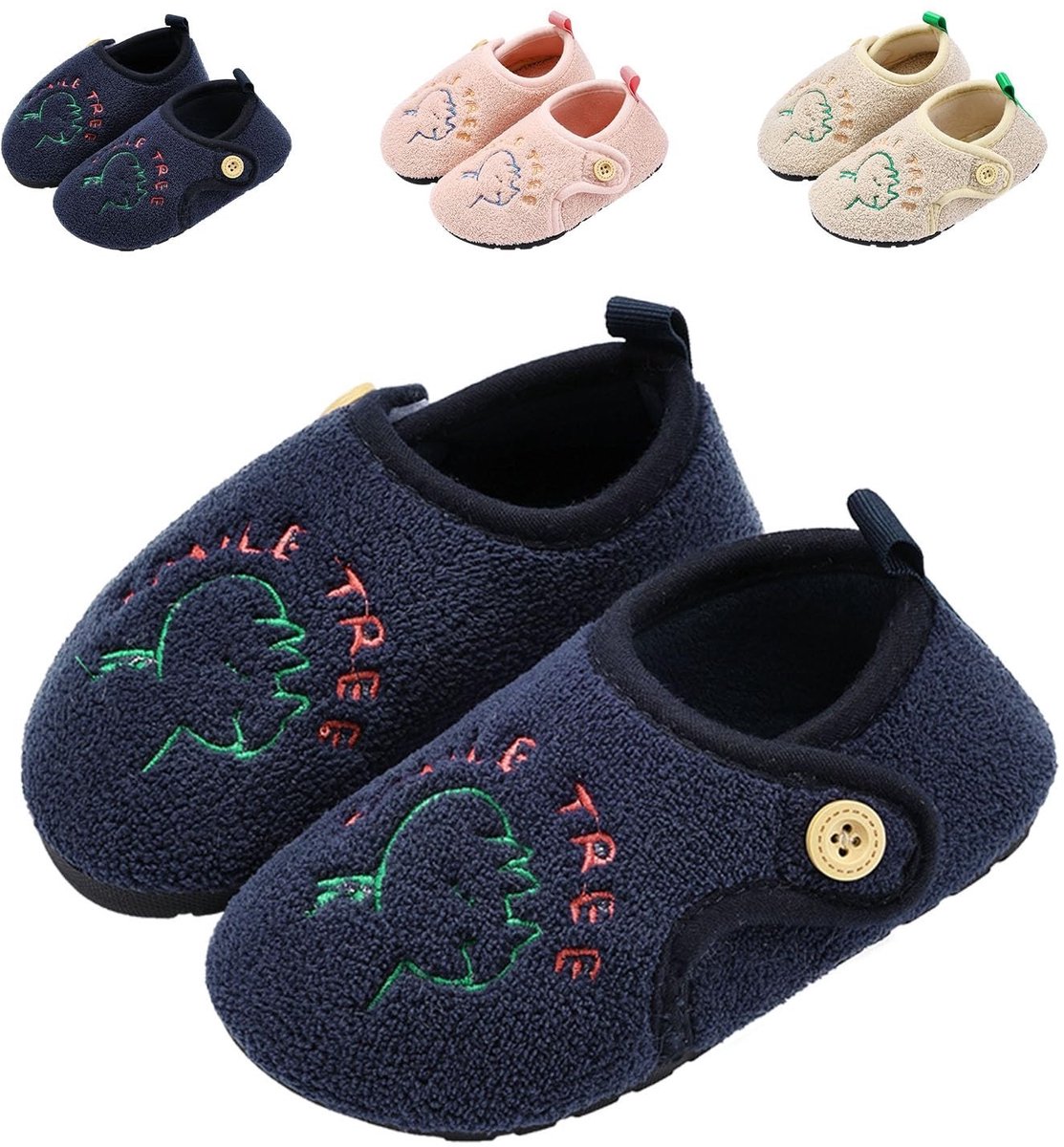 Kinderslippers - Warm Pluche - Blauw