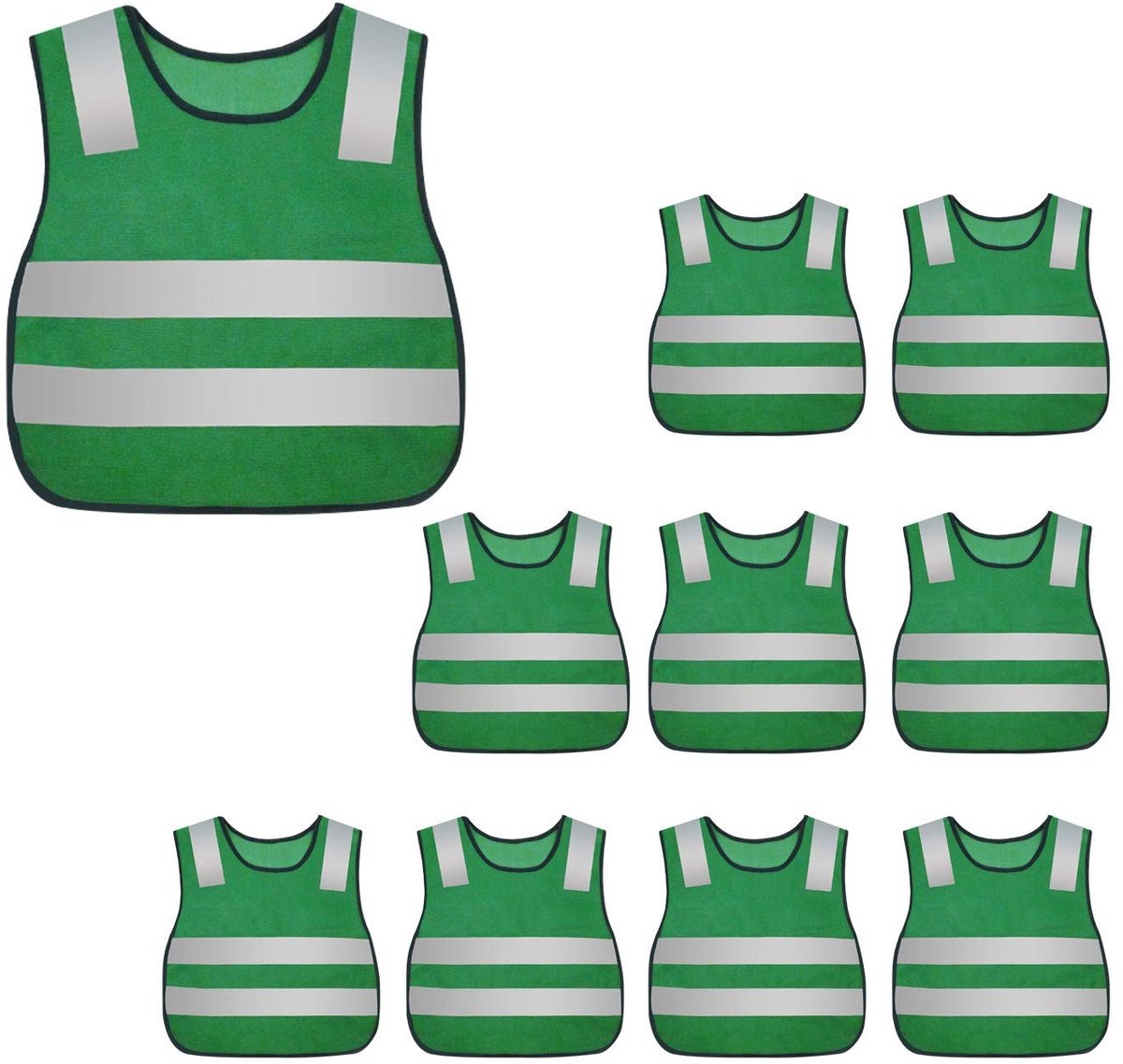 Veiligheidsvest voor Kinderen - Hoge Zichtbaarheid met Reflecterende Strips