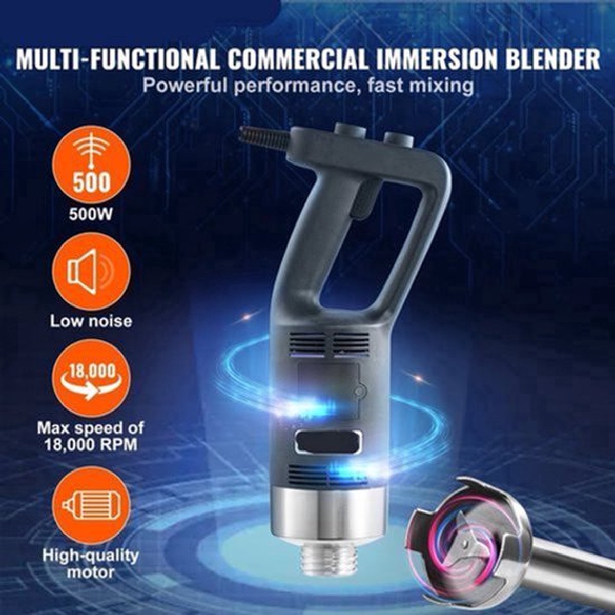 Staafmixer - Staafmixer set - Krachtige Staafmixer - 750W - VS Mes – Voor Soep - Babyvoeding & Meer - Mixer - Handmixer