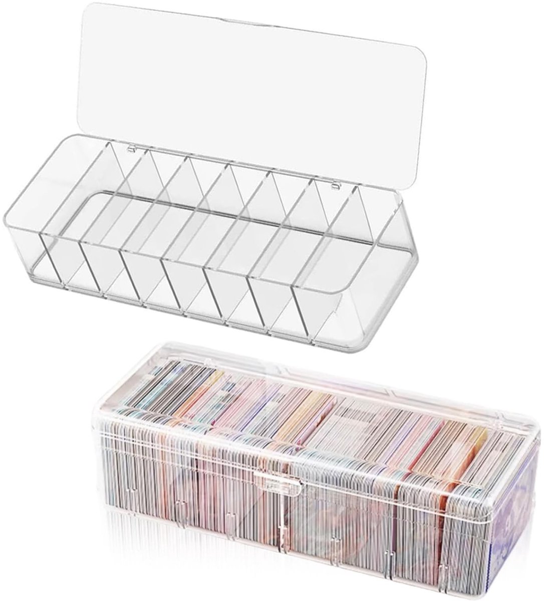 2 x Kaartdoos - Transparant - Voor 700 kaarten