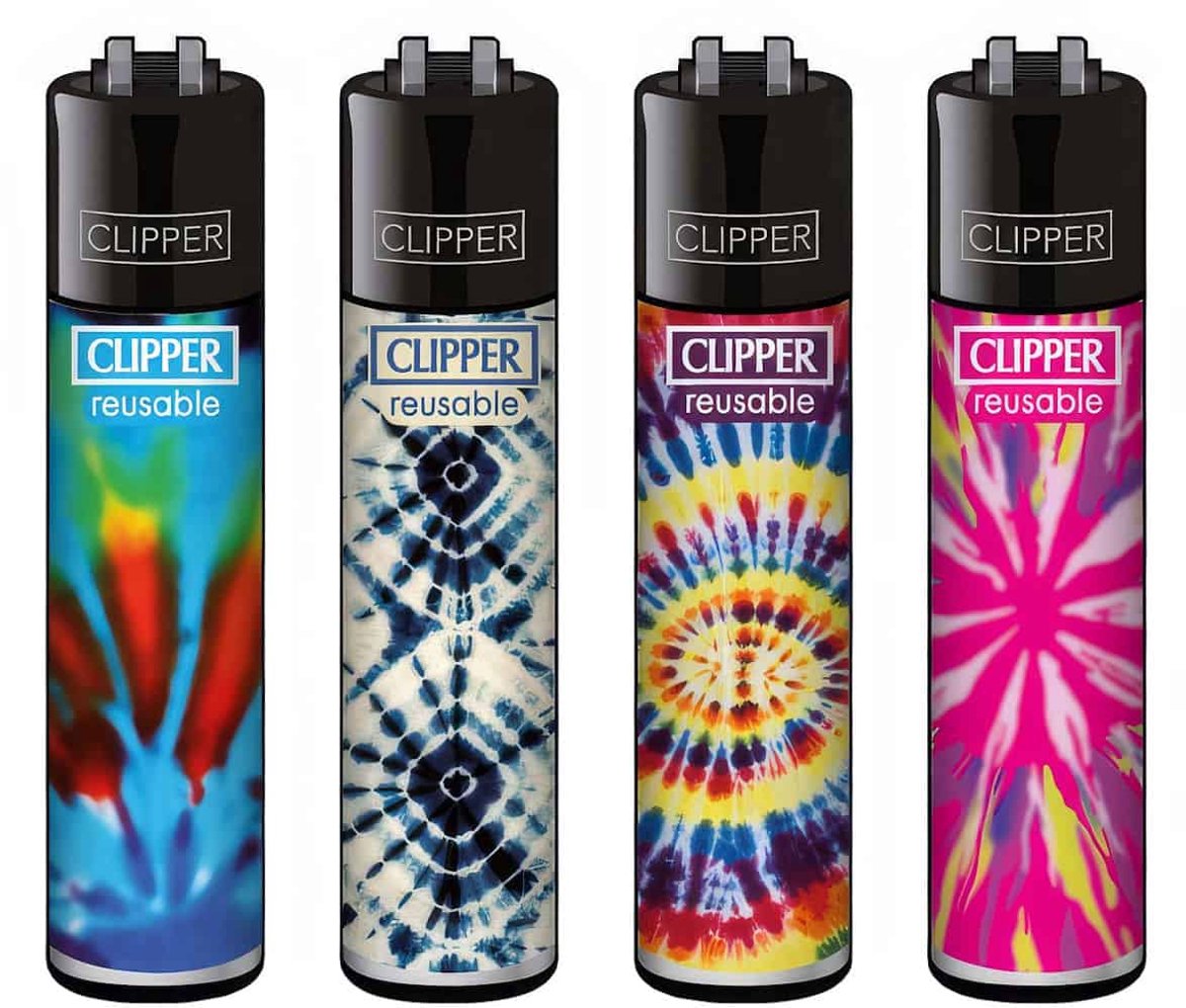 Clipper Classic Large Aanstekers “Tie Dye” (4 Stuks)
