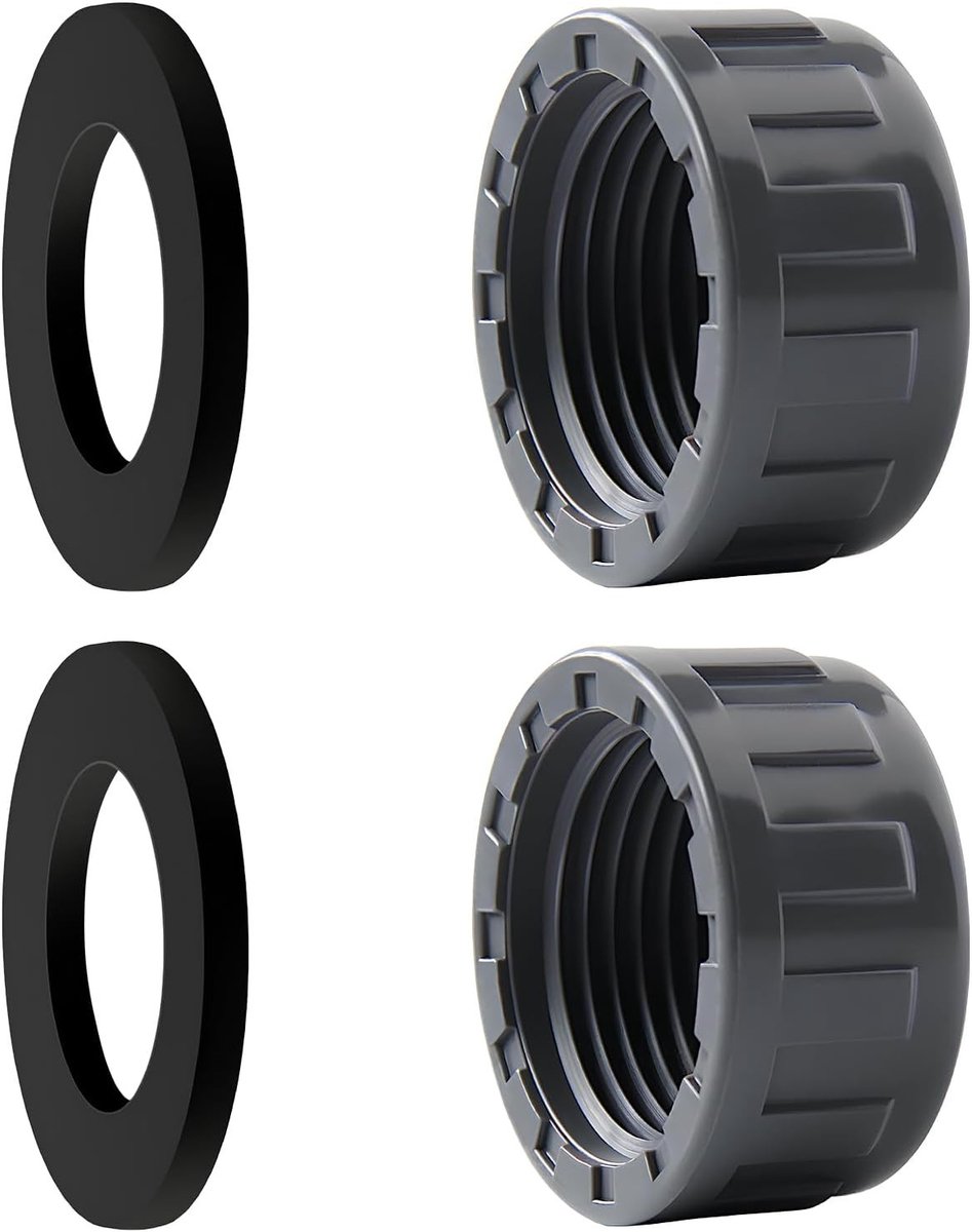 Draadkap 1 inch voor PVC-buizen, 2 stuks, 32 mm, ronde vrouwelijke schroefdraad, waterdicht en duurzaam
