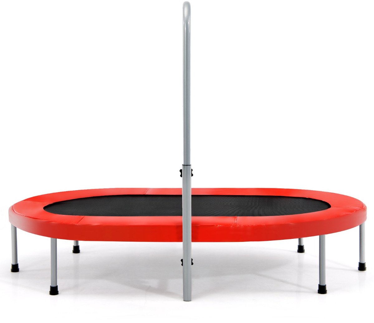 SureDeal® - Trampoline - Dubbel - Personen Opvouwbare - Verstelbare Leuning - Veiligheidsmat - 154x89x92 cm - Rood