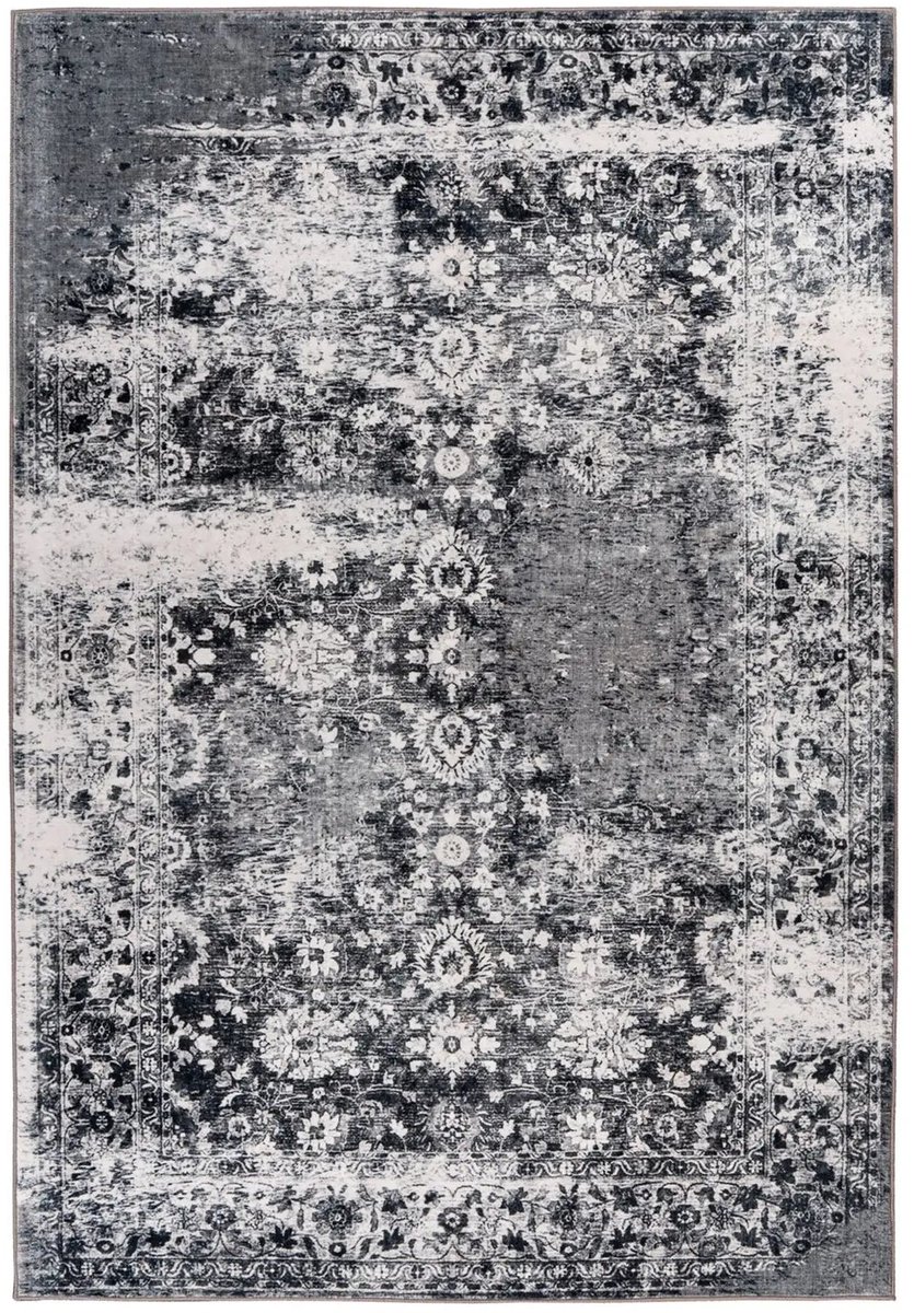 Dutch XXL Vintage Vloerkleed | Tapijt | Saphira | Verweerd | Grijs | 160x230 cm