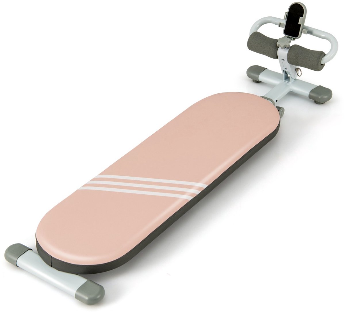 SureDeal® - Buikspiertrainer - Multifunctionele Trainingsbank - Verstelbare Hoeken - Verstelbare Lengte Opvouwbaar - 120x137x34 cm - Roze