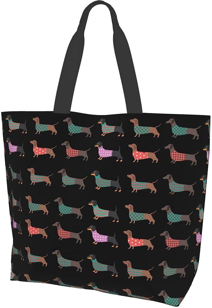 Dackel Tote Bag - Herbruikbare Canvas Handtas