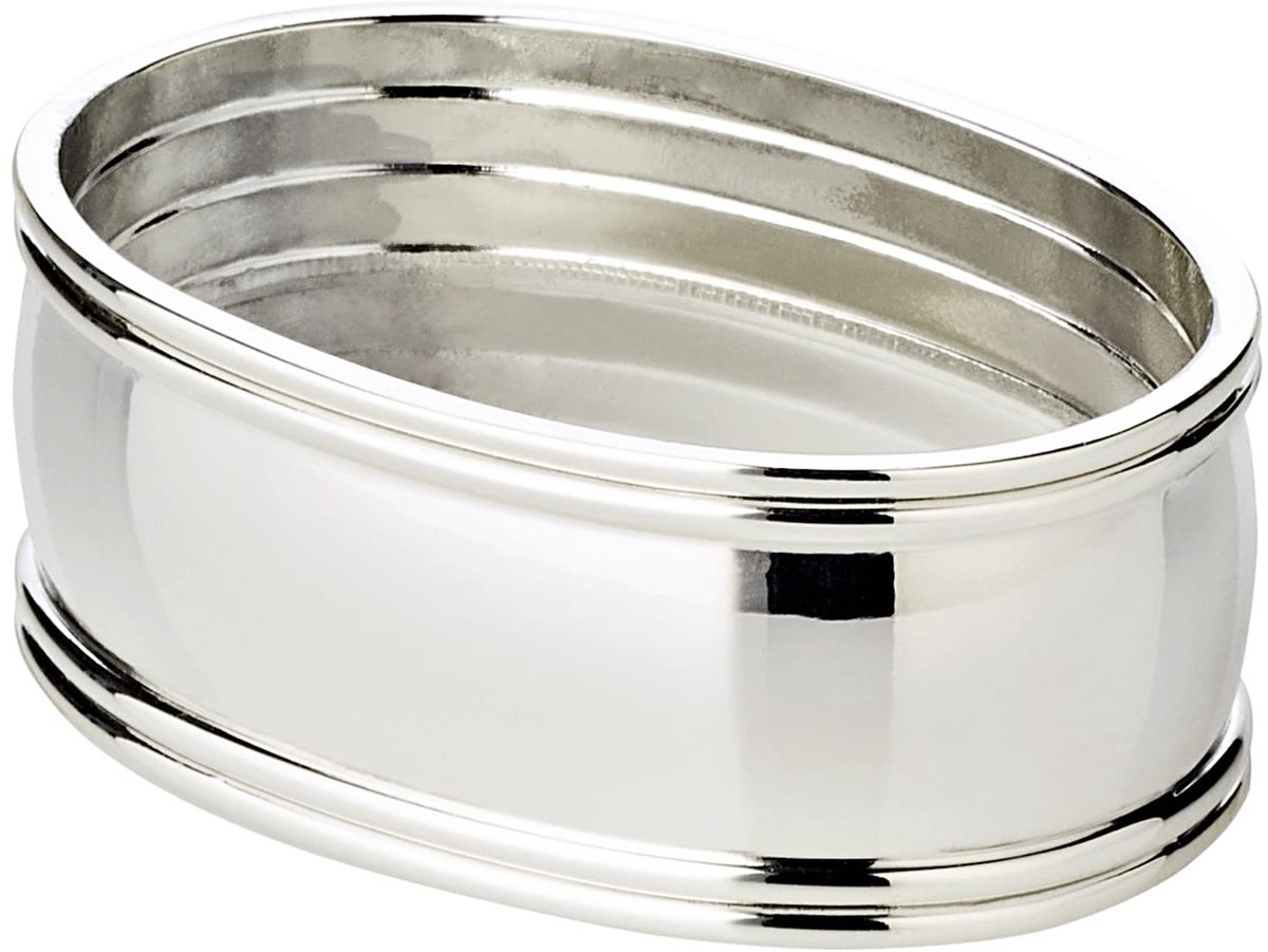 Set van 6 Servetringen - Elegante Zilverkleurige Metaal
