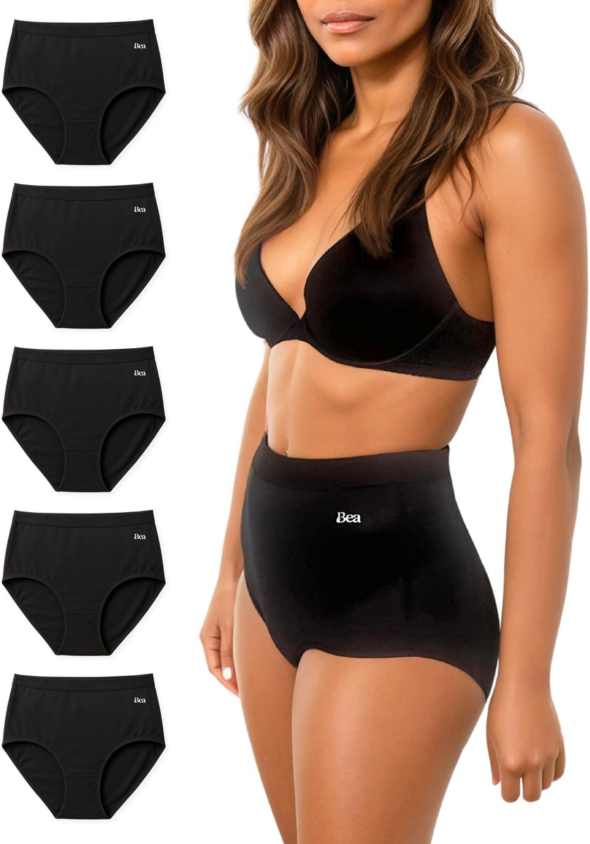 Super High Waist Ondergoed - 5 Stuks - Zwart
