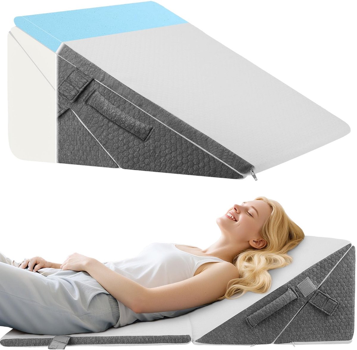 Wedge Kussen voor Bed en Bank - Verstelbaar Traagschuim