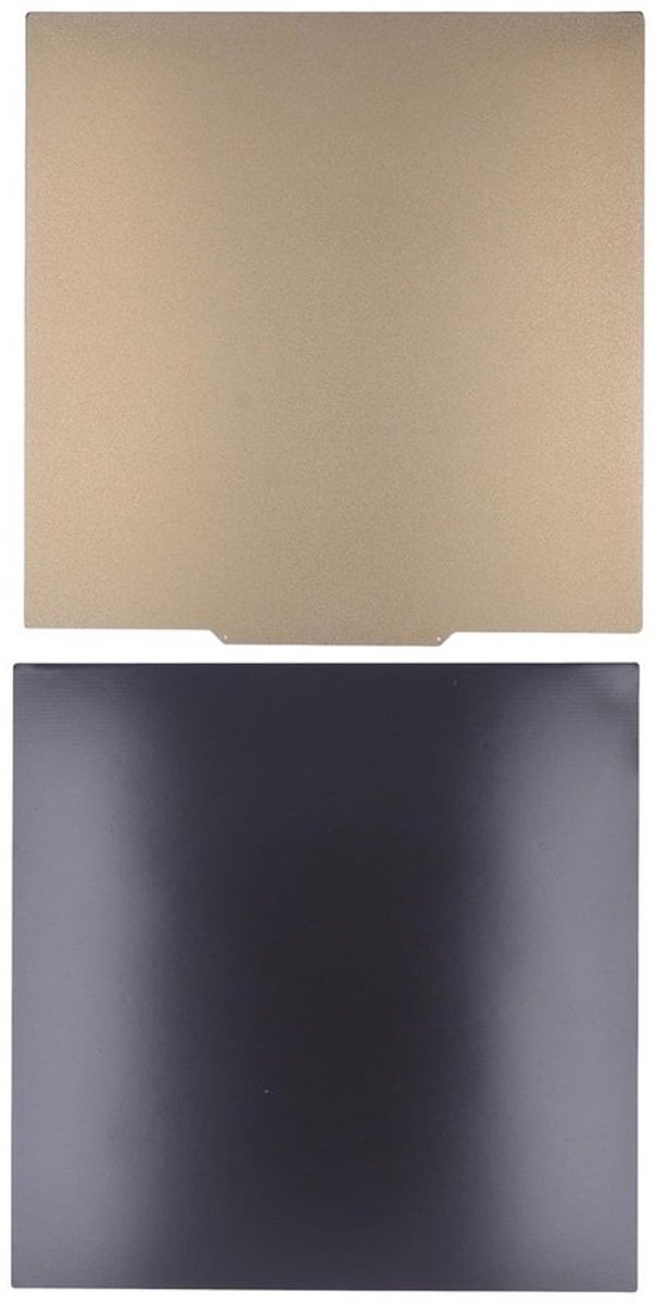 Dailygoods- Bouwplaat 430x430mm - Dubbelzijdig PEI - Magnetisch Oppervlak - Flexibele Veerstalen Plaat - Slijtvast - Hittebestendig tot 200℃ - 3D-printer Plaat