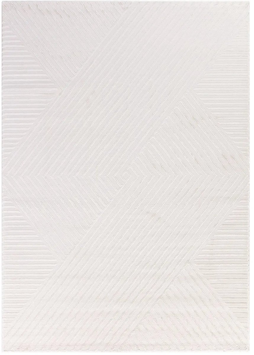 Dutch XXL Scandinavisch Vloerkleed | Tapijt | Sahara | Geometrisch | Crème | 140x200 cm