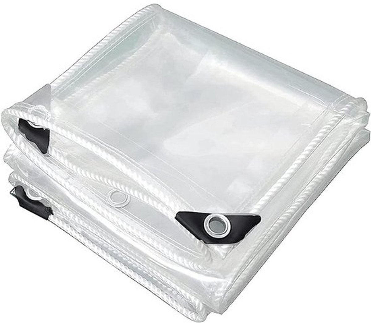 Transparant Zeildoek - PVC Dekzeil - Buiten Beschermen - Dubbelzijdig Waterdicht - 2.4x5m - Transparant