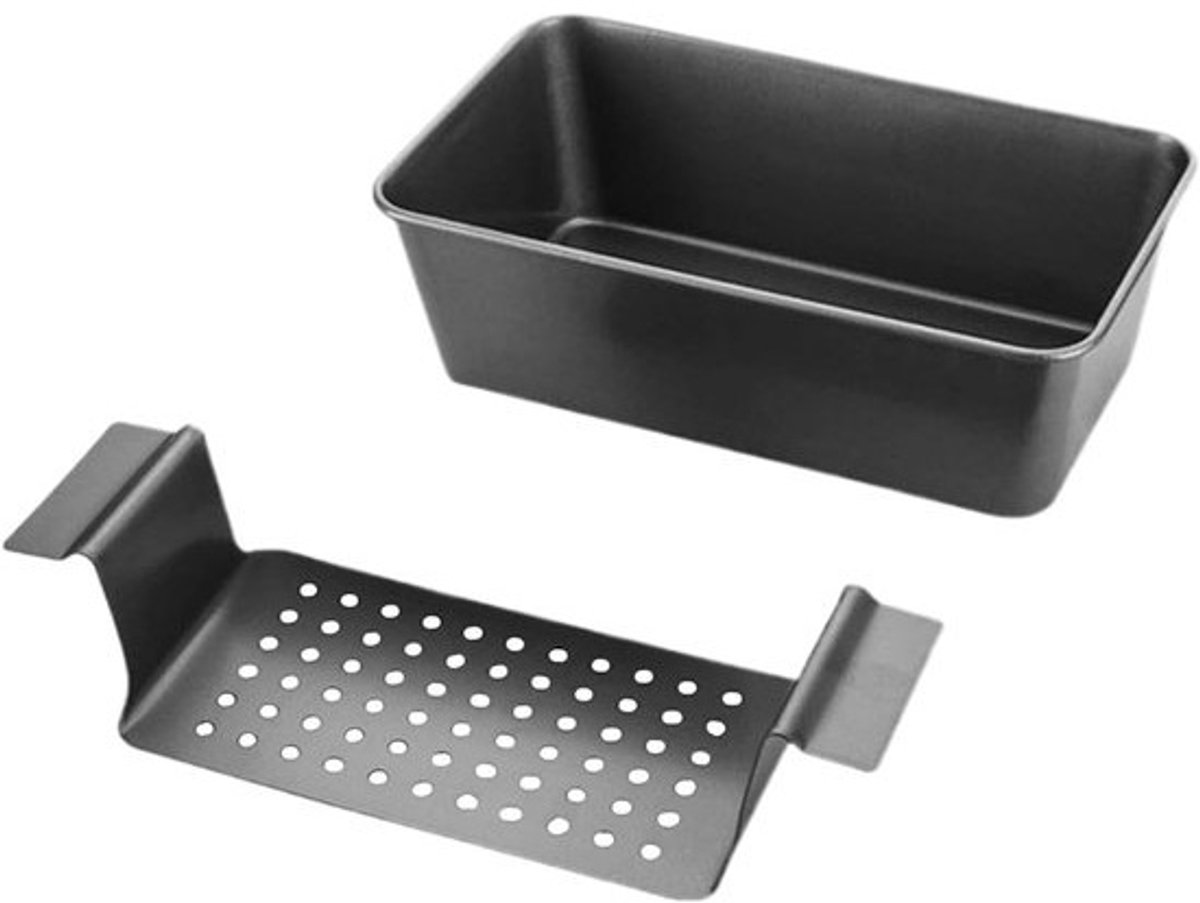 Broodbakvorm - Bakblik - Zelf brood bakken - Antiaanbaklaag - 21.5x11x7.5 cm - Zwart