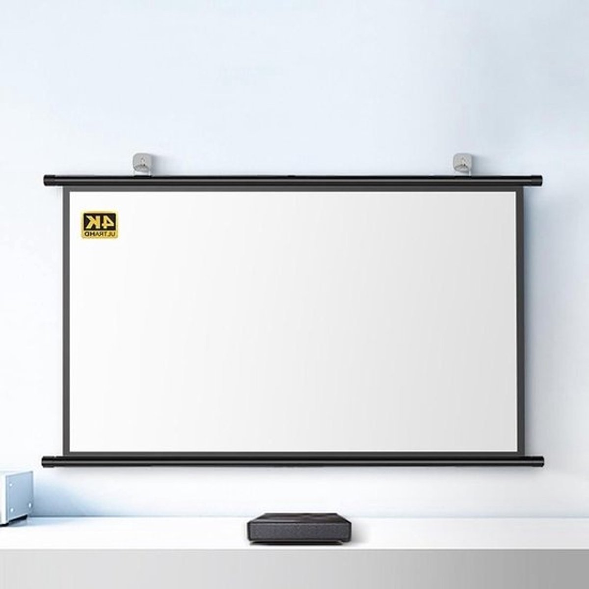 Projectiescherm - Filmdoek Scherm - Thuisbioscoop Creëren - Kreukvrij HD Beeld - 72 Inch - Zwart