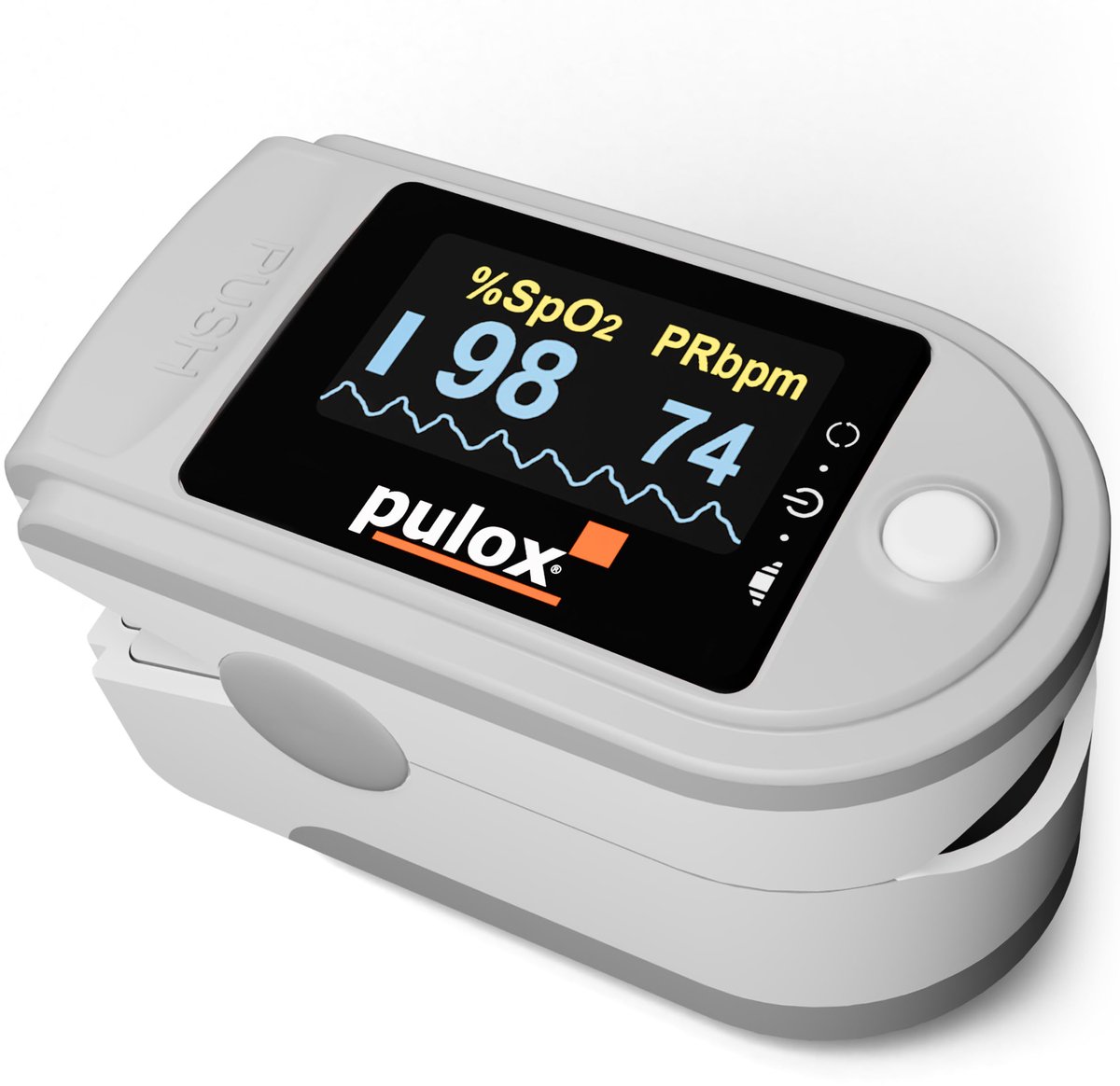 Saturatiemeter Vinger – SpO2, Hartslag & Perfusie-index – Draaibaar LCD Display – 20 Uur Batterijduur