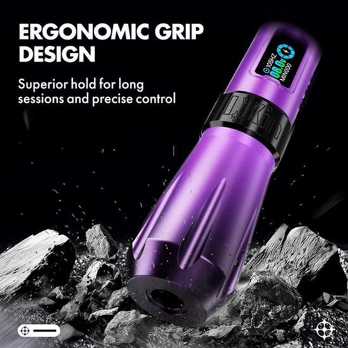 Draadloze Tatoeagemachine – Tattoo Pen – Tattoo Gun – Tatoeëerstift – Tattoo Machine – Borstelloze Motor – Ergonomisch Handvat 39 mm – 4,5 mm Slaglengte – 2 x 1600 mAh Batterijen