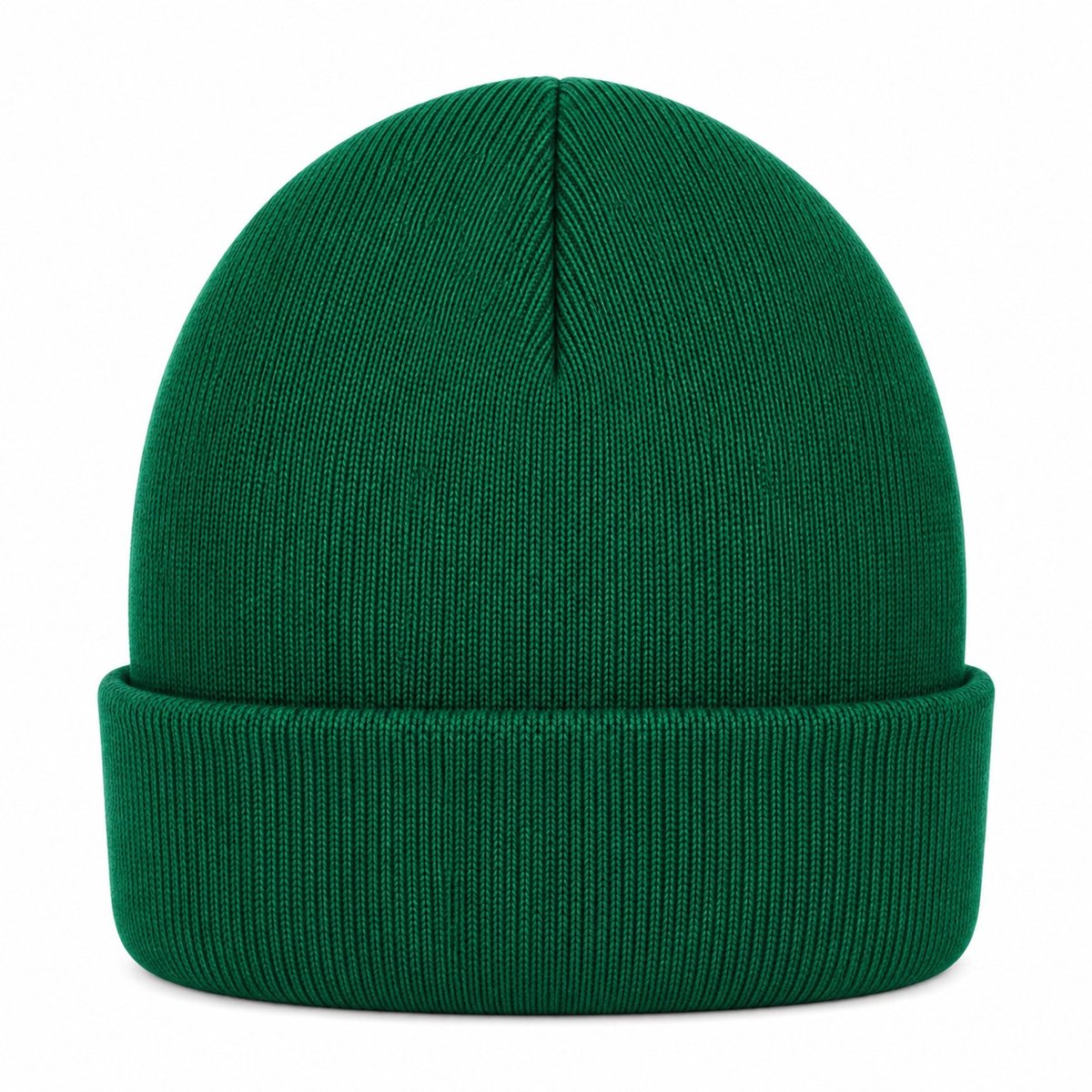 Haarsoires Beanie Muts - Effen - Groen - One Size - Trendy - voor Dames Heren & Kinderen