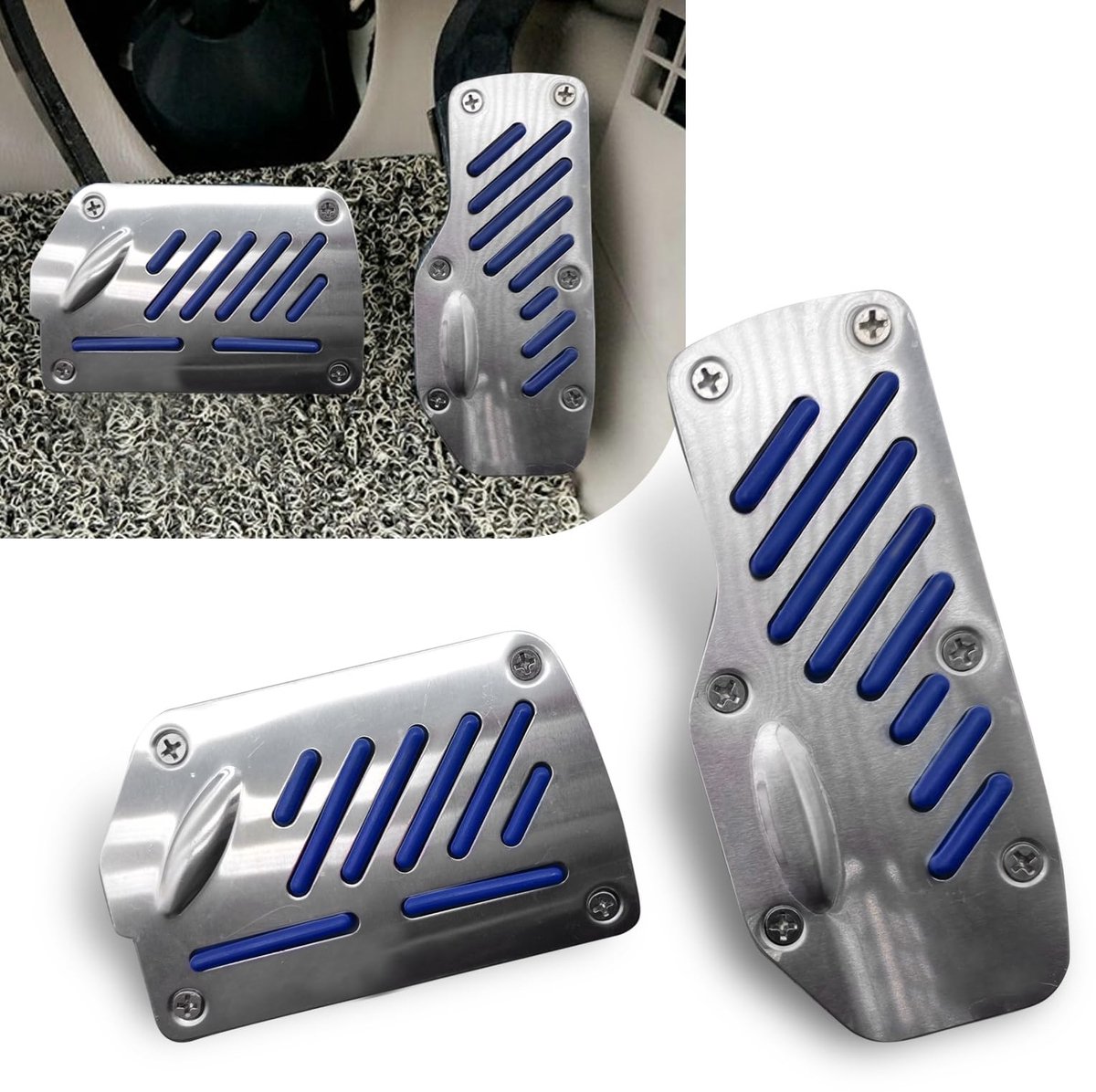 Automatische Versnellingspedaal Deksel Set - Blauw - 2 Stuks
