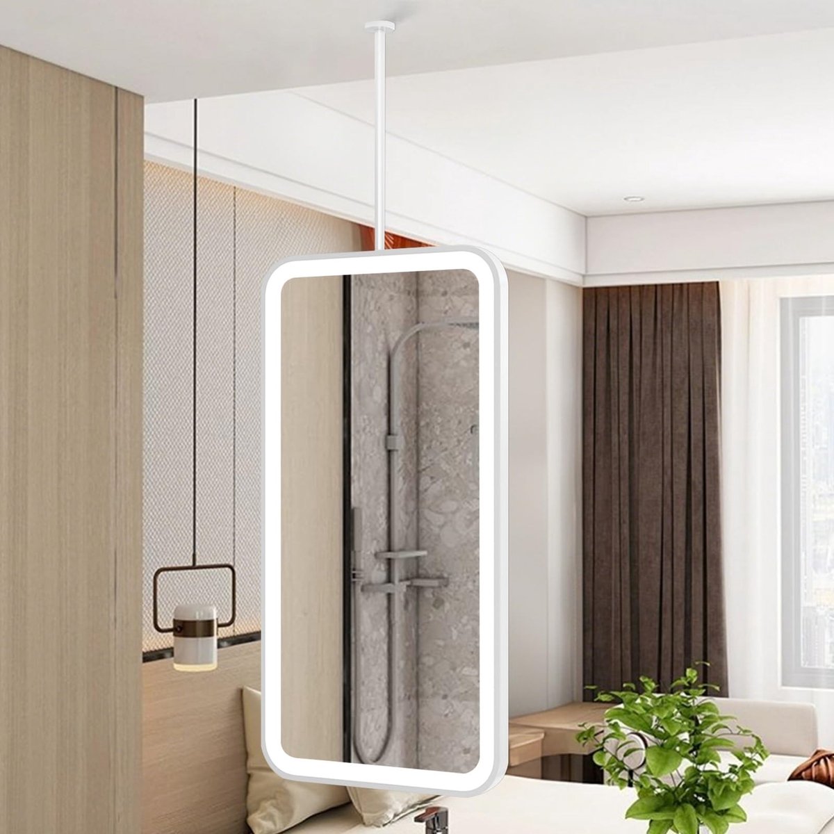 Wandspiegel met LED Verlichting - Dimbare 3-Kleurige Verlichting - 50 x 70 cm