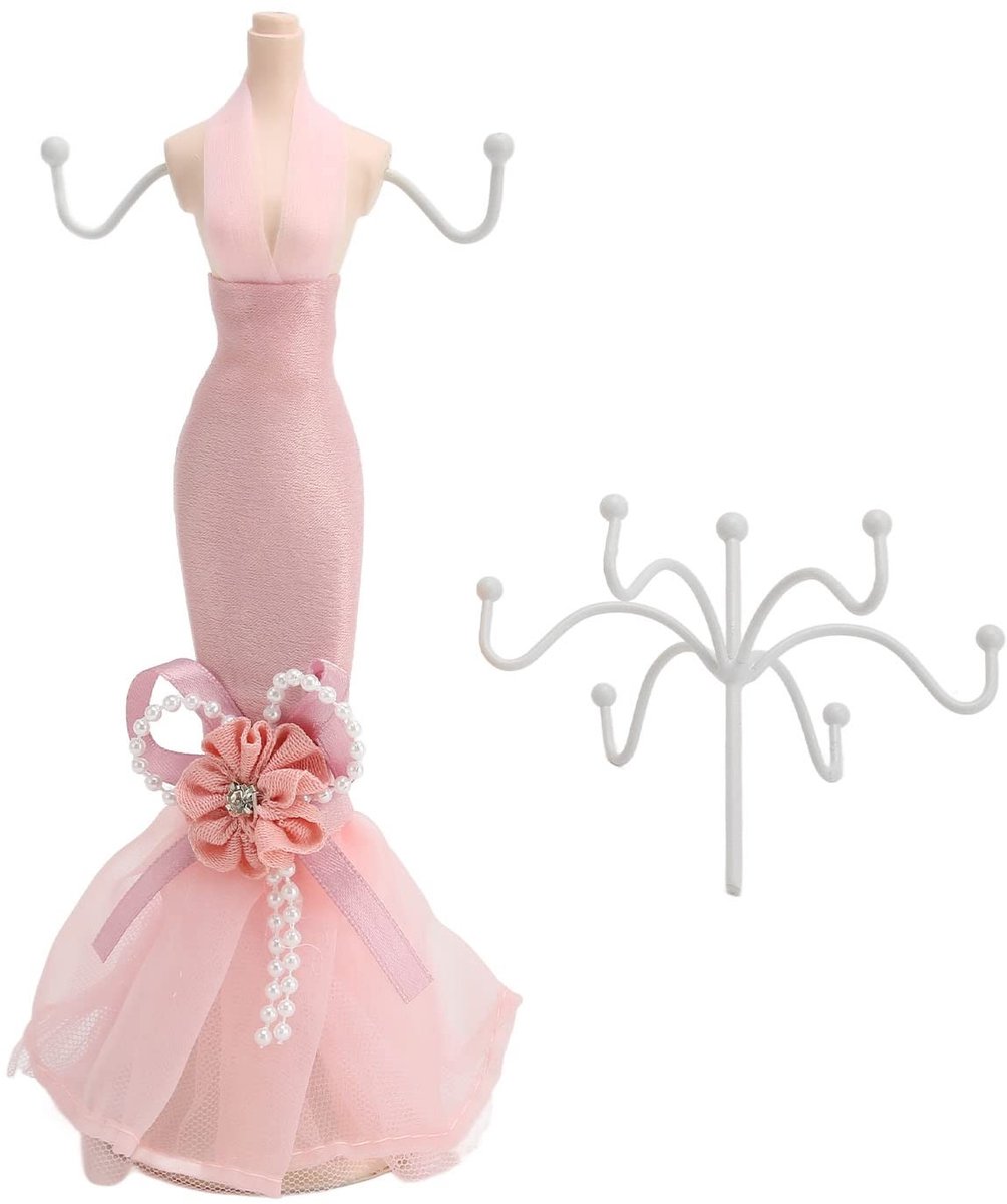 Resin Mannequin Sieradenstandaard - Roze voor Kettingen en Oorbellen