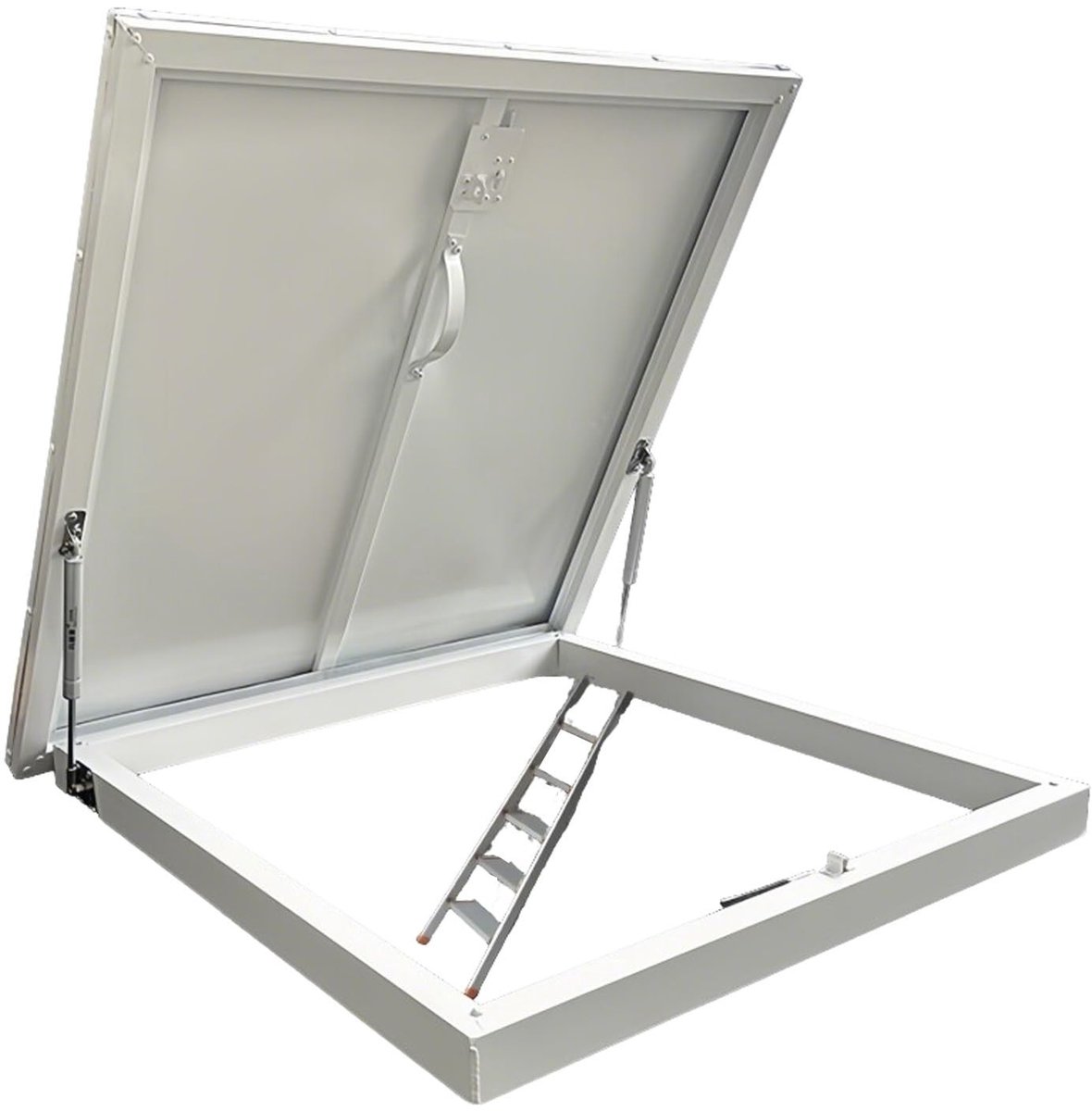 Dakluik - Beveiligingsluik van Verzinkt Staal met Hydraulische Steunstang - 75x75 cm