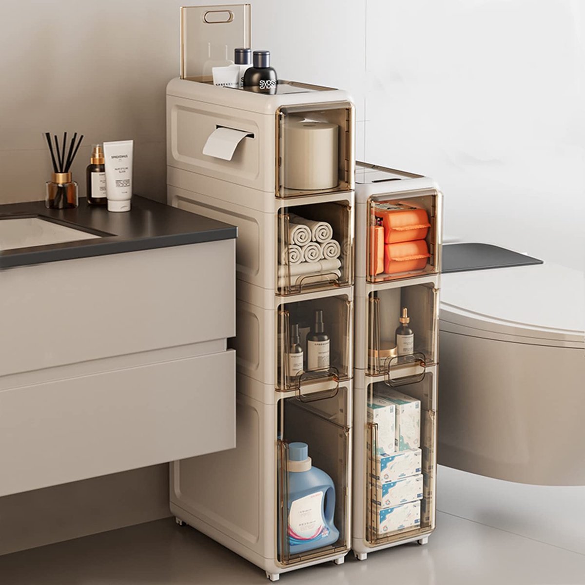 Waterdichte Opbergkast - Vloerende Organizer voor Badkamer en Keuken